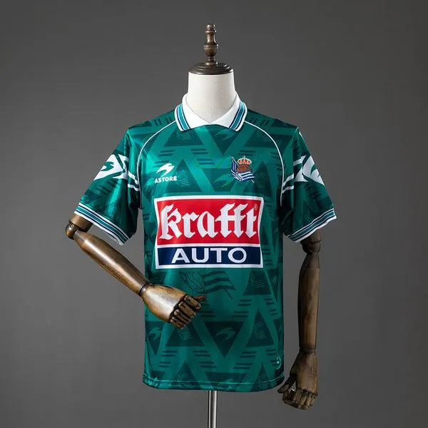 Camiseta de fútbol Real Sociedad 1995/96 VISITANTE MANGA CORTA VERSION FAN